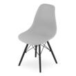 Scaune stil scandinav, set 4 buc, Artool, Osaka, PP, lemn, gri si negru, 46x54x81 cm