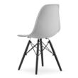 Scaune stil scandinav, set 4 buc, Artool, Osaka, PP, lemn, gri si negru, 46x54x81 cm