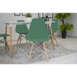 Scaun stil scandinav, Artool, Osaka, PP, lemn, verde, 46x54x81 cm