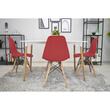Scaun stil scandinav, Artool, Osaka, PP, lemn, vermilion, 46x54x81 cm
