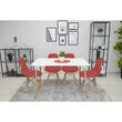 Scaun stil scandinav, Artool, Osaka, PP, lemn, vermilion, 46x54x81 cm