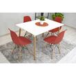 Scaun stil scandinav, Artool, Osaka, PP, lemn, vermilion, 46x54x81 cm