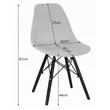 Scaun stil scandinav, Artool, Osaka, PP, lemn, vermilion, 46x54x81 cm