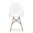 Scaun stil scandinav, Artool, Osaka, policarbonat, lemn, transparent, 46x52x82 cm