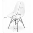 Scaun stil scandinav, Artool, Osaka, policarbonat, lemn, transparent, 46x52x82 cm