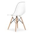 Scaun stil scandinav, Artool, Osaka, policarbonat, lemn, transparent, 46x52x82 cm