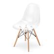 Scaun stil scandinav, Artool, Osaka, policarbonat, lemn, transparent, 46x52x82 cm