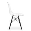 Scaun stil scandinav, Artool, Osaka, policarbonat, lemn, transparent si negru, 46x51.5x81 cm