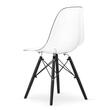 Scaun stil scandinav, Artool, Osaka, policarbonat, lemn, transparent si negru, 46x51.5x81 cm