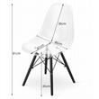 Scaun stil scandinav, Artool, Osaka, policarbonat, lemn, transparent si negru, 46x51.5x81 cm