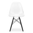 Scaun stil scandinav, Artool, Osaka, policarbonat, lemn, transparent si negru, 46x51.5x81 cm