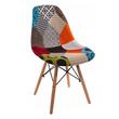 Scaun stil scandinav, Artool, Seul, textil, lemn, mozaic multicolor, 46.5x56.5x82.5 cm