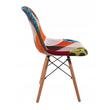 Scaun stil scandinav, Artool, Seul, textil, lemn, mozaic multicolor, 46.5x56.5x82.5 cm