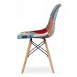 Scaun stil scandinav, Artool, Seul, textil, lemn, mozaic multicolor, 46.5x56.5x82.5 cm