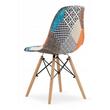 Scaun stil scandinav, Artool, Seul, textil, lemn, mozaic multicolor, 46.5x56.5x82.5 cm