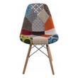 Scaun stil scandinav, Artool, Seul, textil, lemn, mozaic multicolor, 46.5x56.5x82.5 cm