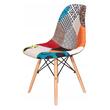 Scaun stil scandinav, Artool, Seul, textil, lemn, mozaic multicolor, 46.5x56.5x82.5 cm