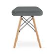 Scaun stil scandinav, Artool, Werk, fara spatar, stofa, lemn, gri, 42.5x40.5x45.5 cm