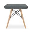 Scaun stil scandinav, Artool, Werk, fara spatar, stofa, lemn, gri, 42.5x40.5x45.5 cm