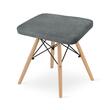 Scaun stil scandinav, Artool, Werk, fara spatar, stofa, lemn, gri, 42.5x40.5x45.5 cm