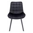 Scaun stil scandinav, Jumi, Adoro, catifea, metal, negru, 52x62x85 cm