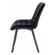 Scaun stil scandinav, Jumi, Adoro, catifea, metal, negru, 52x62x85 cm