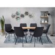 Scaun stil scandinav, Jumi, Adoro, catifea, metal, negru, 52x62x85 cm