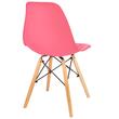 Scaun stil scandinav, Jumi, Eva, PP, lemn, roz, 46x52x81 cm