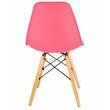 Scaun stil scandinav, Jumi, Eva, PP, lemn, roz, 46x52x81 cm