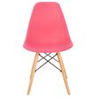 Scaun stil scandinav, Jumi, Eva, PP, lemn, roz, 46x52x81 cm
