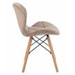 Scaun stil scandinav, Jumi, Lago Velvet, catifea, lemn, bej, 46x50x73 cm