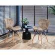 Scaun stil scandinav, Jumi, Lago Velvet, catifea, lemn, bej, 46x50x73 cm