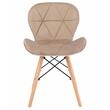 Scaun stil scandinav, Jumi, Lago Velvet, catifea, lemn, bej, 46x50x73 cm