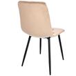Scaun stil scandinav, Jumi, Piado, catifea, metal, bej si negru, 44x52x89 cm