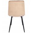 Scaun stil scandinav, Jumi, Piado, catifea, metal, bej si negru, 44x52x89 cm