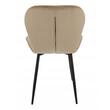 Scaun stil scandinav, Jumi, Veira, catifea, metal, bej, 52x57x85 cm