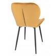 Scaun stil scandinav, Jumi, Veira, catifea, metal, mustar, 52x57x85 cm
