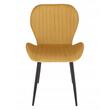 Scaun stil scandinav, Jumi, Veira, catifea, metal, mustar, 52x57x85 cm