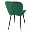 Scaun stil scandinav, Jumi, Veira, catifea, metal, verde, 52x57x85 cm