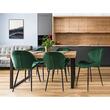 Scaun stil scandinav, Jumi, Veira, catifea, metal, verde, 52x57x85 cm