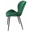 Scaun stil scandinav, Jumi, Veira, catifea, metal, verde, 52x57x85 cm