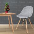 Scaun stil scandinav, PP, lemn, gri, 45x56x77 cm, Cava 