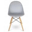 Scaun stil scandinav, PP, lemn, gri, 45x56x77 cm, Cava 