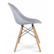 Scaun stil scandinav, PP, lemn, gri, 45x56x77 cm, Cava 