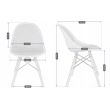 Scaun stil scandinav, PP, lemn, gri, 45x56x77 cm, Cava 