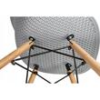 Masa de toaleta/machiaj + scaun Cava, gri, cu oglinda si LED-uri, 94x43x141 cm