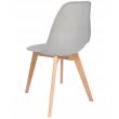 Scaun stil scandinav, PP, lemn, gri, 46x52x82 cm, Ada