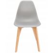 Scaun stil scandinav, PP, lemn, gri, 46x52x82 cm, Ada