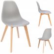 Scaun stil scandinav, PP, lemn, gri, 46x52x82 cm, Ada