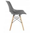 Scaune stil scandinav, PP, lemn, max 100 kg, gri, set 4 buc, 45x55x78 cm, Lars